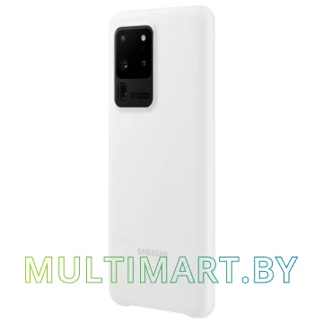 Чехол Samsung Silicone Cover для Galaxy S20 Ultra (белый) картинка 4